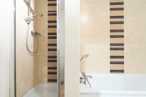 Bathroom and Shower of 1 Bed Serviced Apartment to Rent in Hemel Hempstead